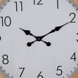 Horloge Murale Blanc Bois 60 x 60 x 6,5 cm