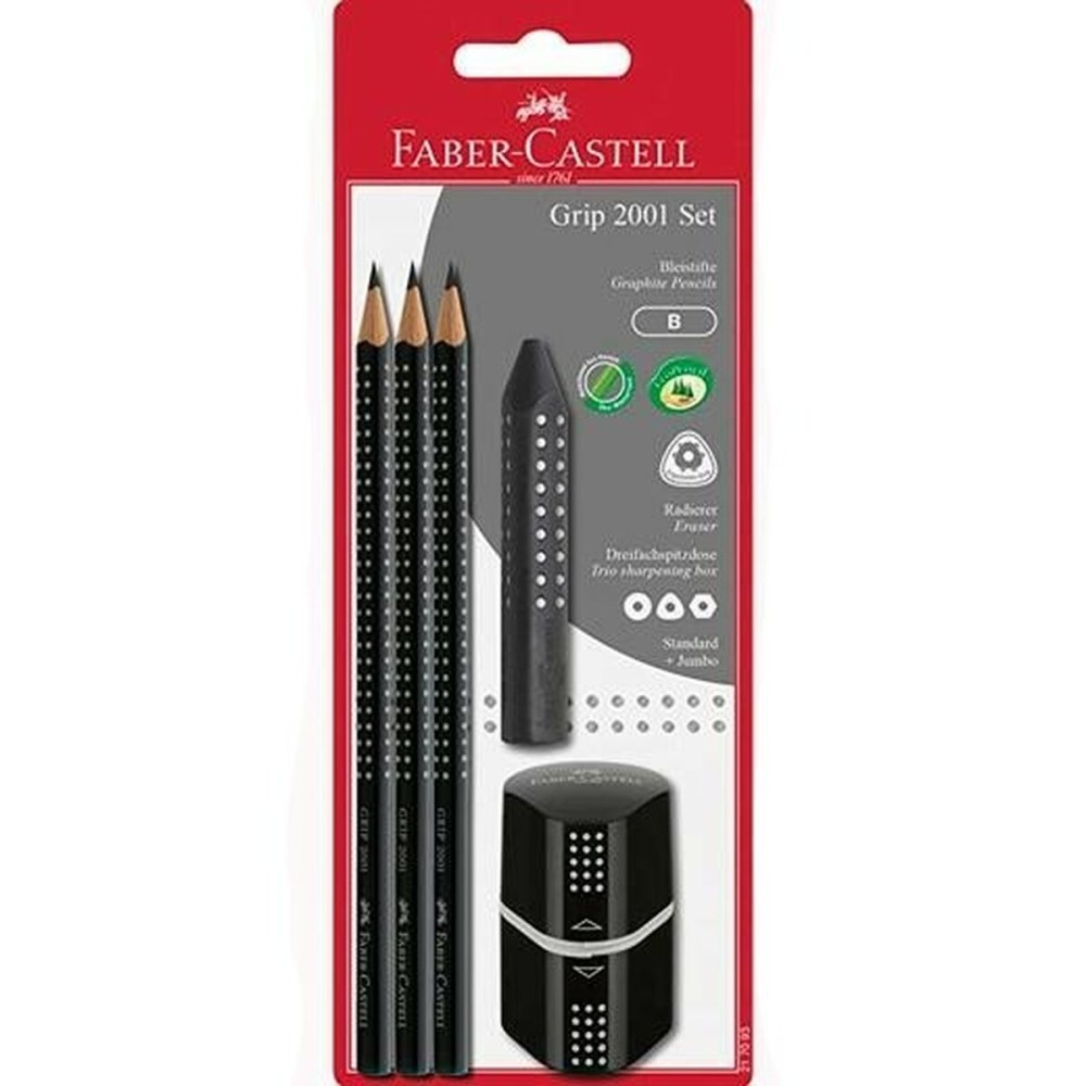 Pencil Set Faber-Castell Black (5 Units) (10 Units)