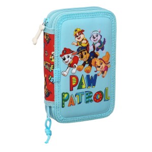 Trousse Scolaire avec Accessoires The Paw Patrol Funday Bleu Rouge 12.5 x 19.5 x 4 cm (28 Pièces)