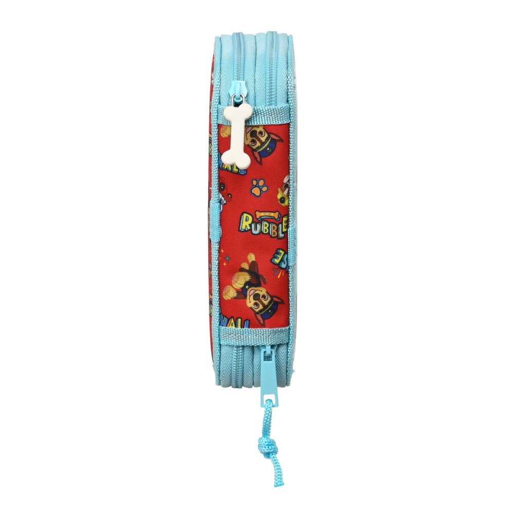 Trousse Scolaire avec Accessoires The Paw Patrol Funday Bleu Rouge 12.5 x 19.5 x 4 cm (28 Pièces)