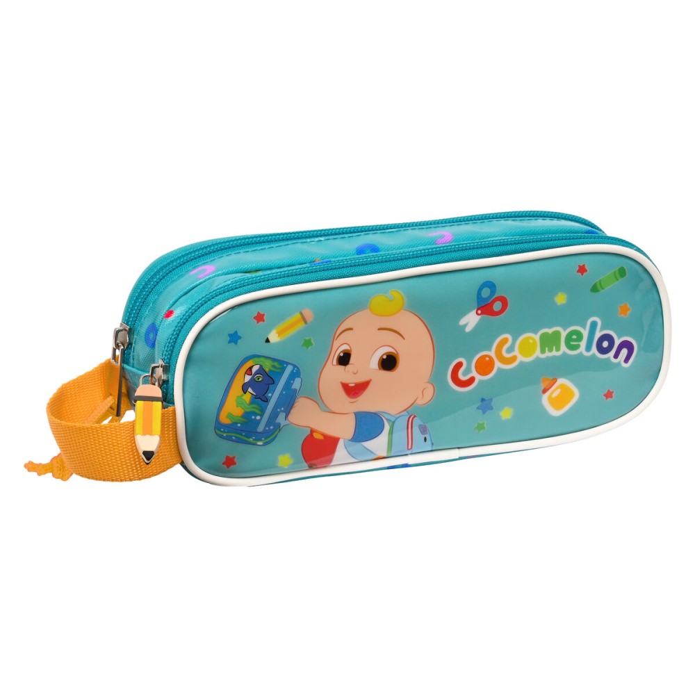 Trousse Fourre-Tout Double CoComelon Back to class Bleu clair (21 x 8 x 6 cm)