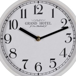 Horloge Murale Blanc Bois Verre 22 x 22 x 4,5 cm