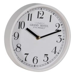 Horloge Murale Blanc Bois Verre 22 x 22 x 4,5 cm