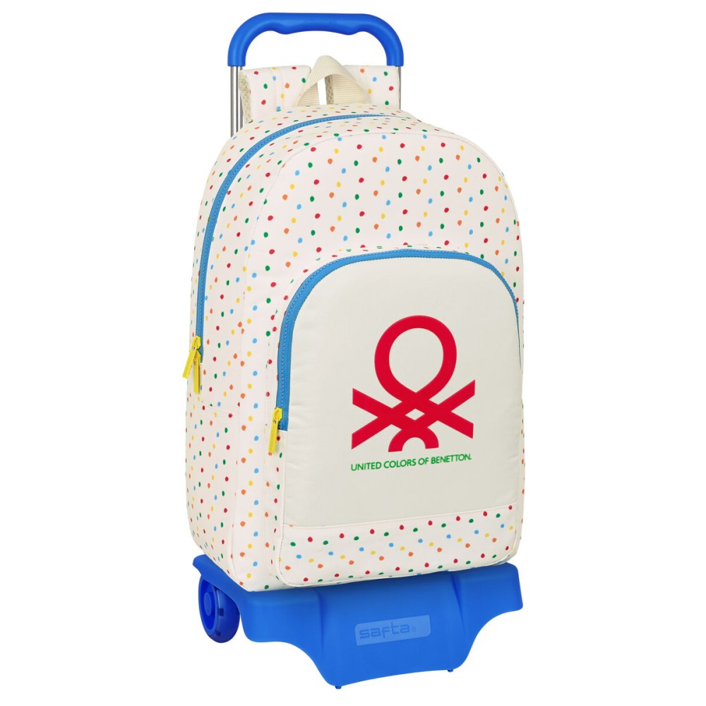 School Rucksack with Wheels Benetton Topitos (30 x 46 x 14 cm)