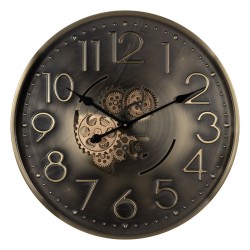 Wall Clock Golden Iron 60 x 8 x 60 cm