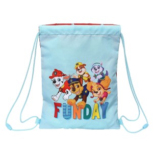 Backpack with Strings The Paw Patrol Funday Red Light Blue (26 x 34 x 1 cm)