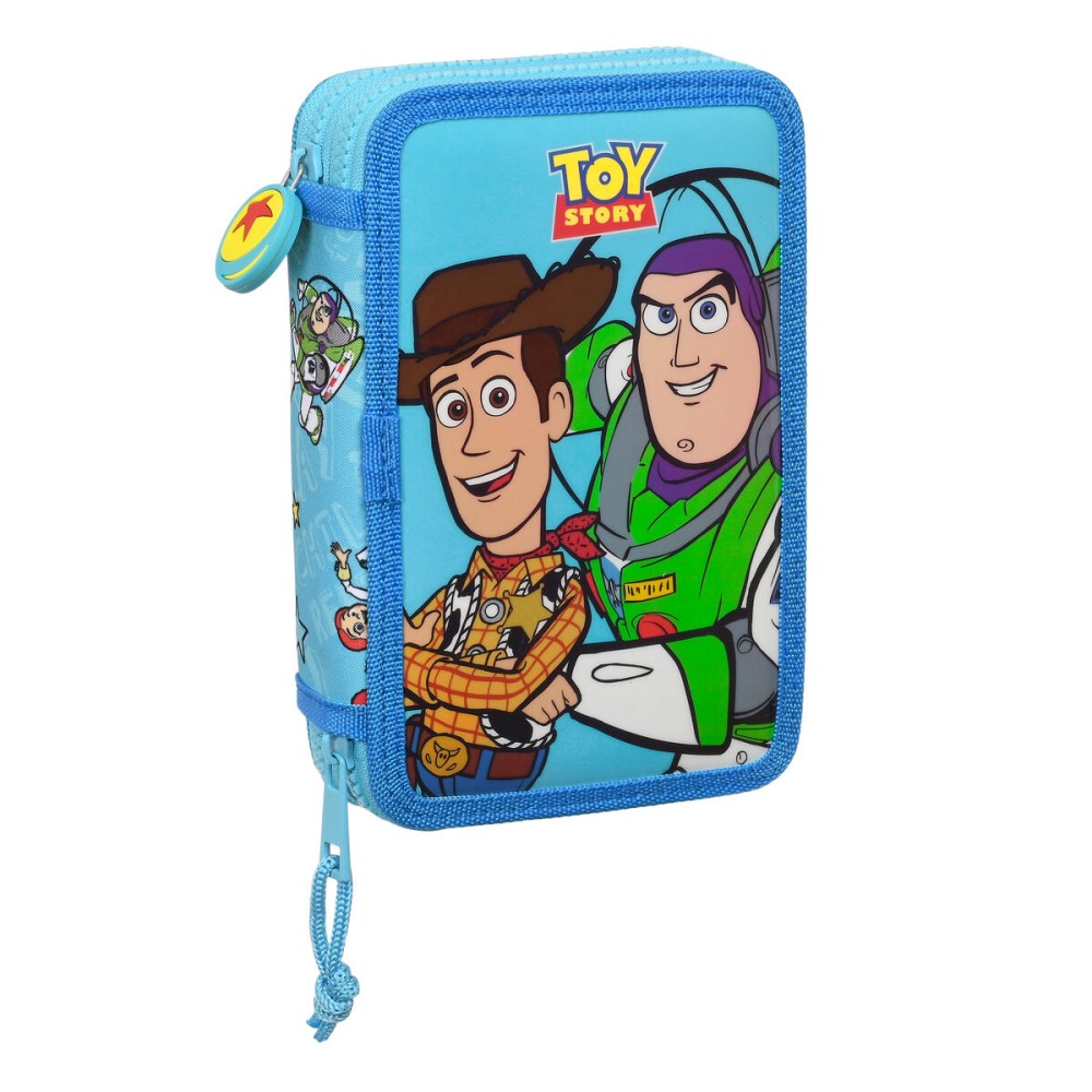 Trousse Scolaire avec Accessoires Toy Story Ready to play Bleu 12.5 x 19.5 x 4 cm (28 Pièces)