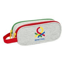 Zweifaches Mehrzweck-Etui Benetton Pop Grau (21 x 8 x 6 cm)