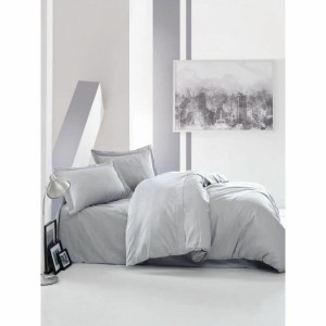 Bettbezug-Set Grau 220 x 240 cm