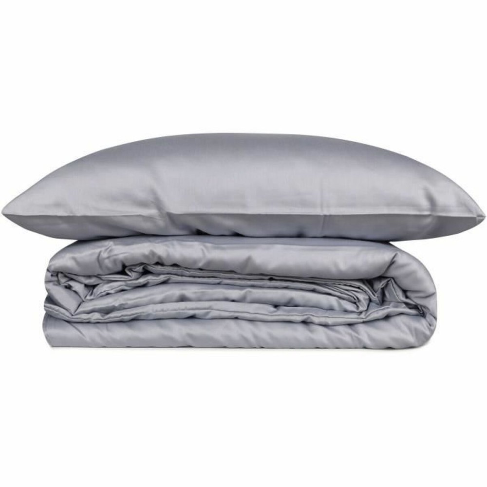 Bettbezug-Set Grau 220 x 240 cm
