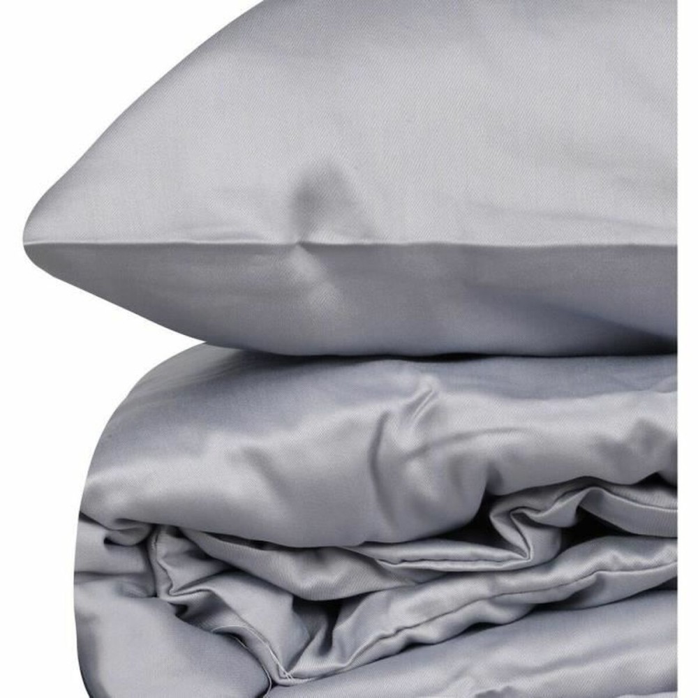 Bettbezug-Set Grau 220 x 240 cm