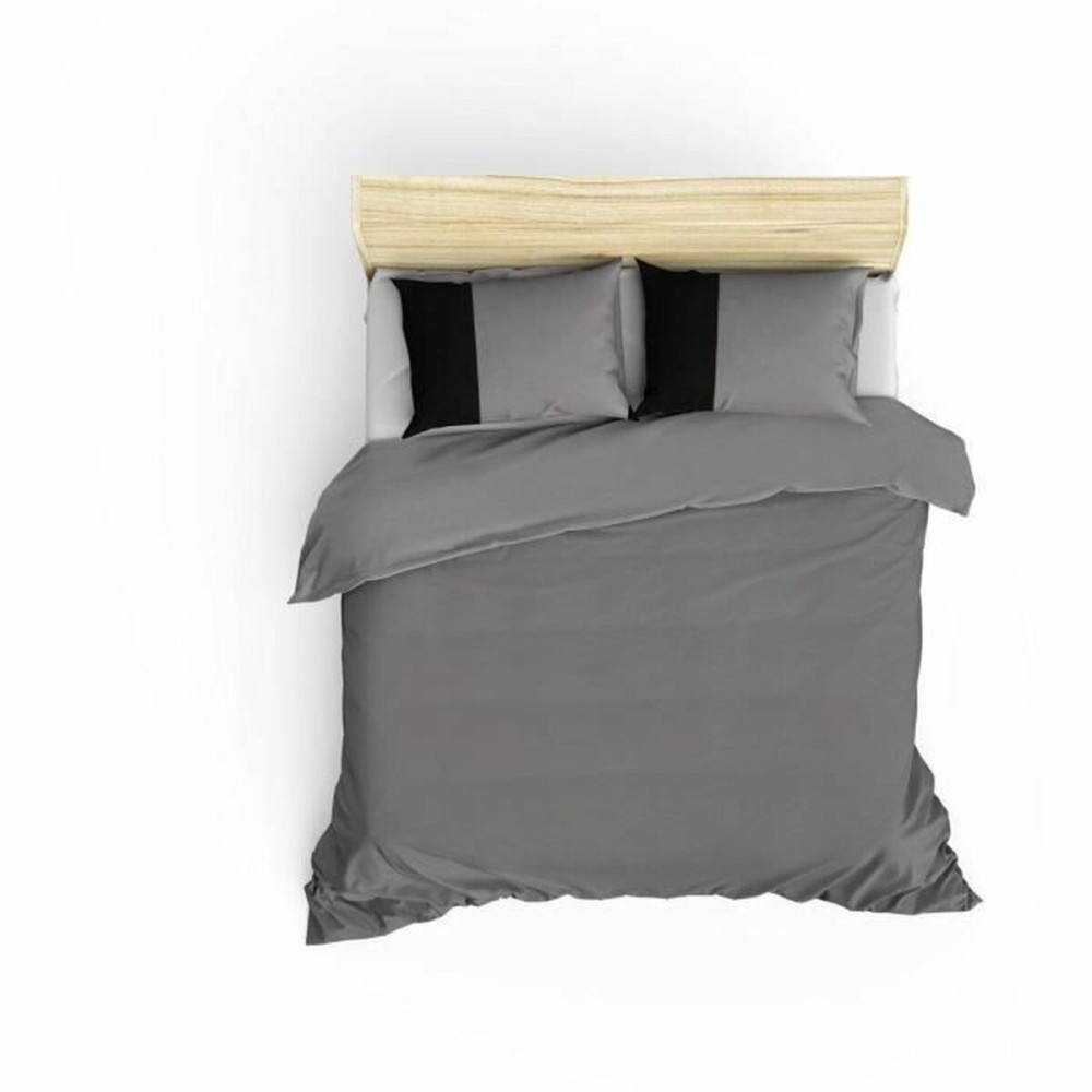 Bettbezug-Set Grau 220 x 240 cm