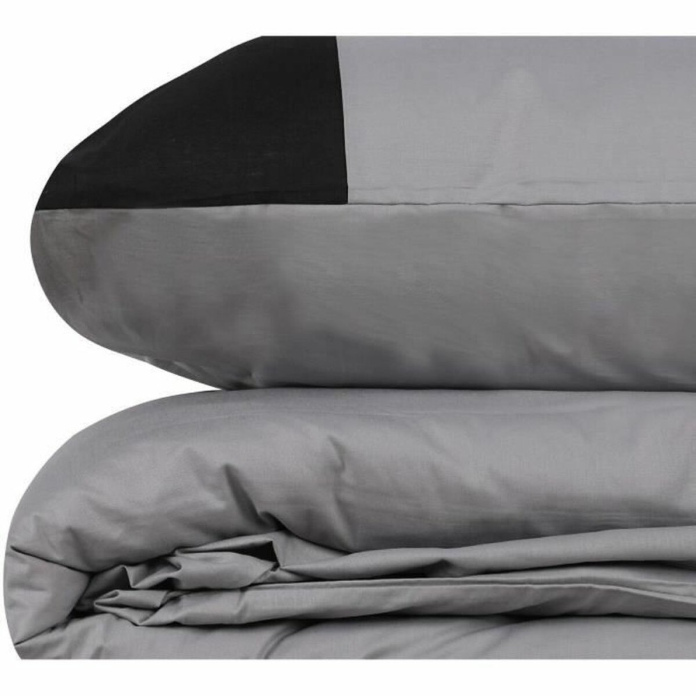 Bettbezug-Set Grau 220 x 240 cm