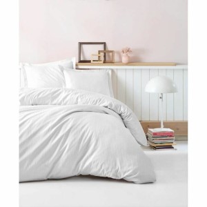 Parure de couette Blanc 220 x 240 cm