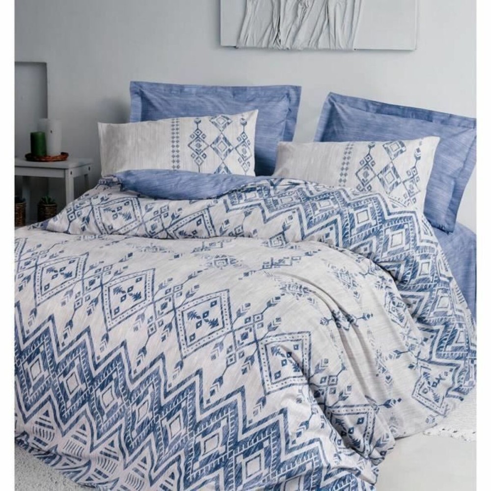 Bettbezug-Set Blau 220 x 240 cm