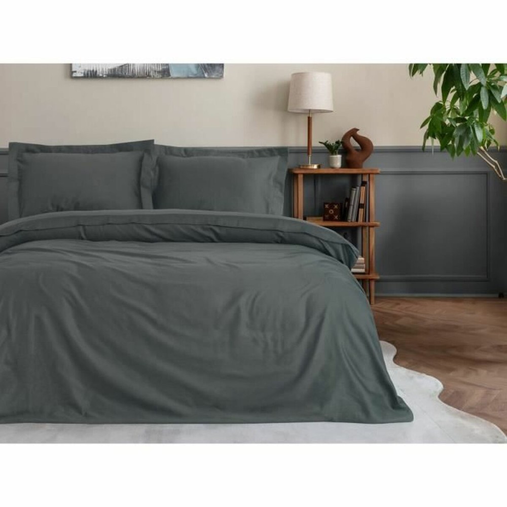Bettbezug-Set Grau 220 x 240 cm
