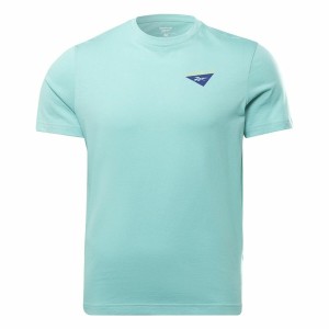 Herren Kurzarm-T-Shirt Reebok Graphic Les Mills® Aquamarin