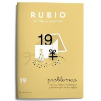 Maths exercise book Rubio Nº19 A5 Spanish 20 Sheets (10 Units)