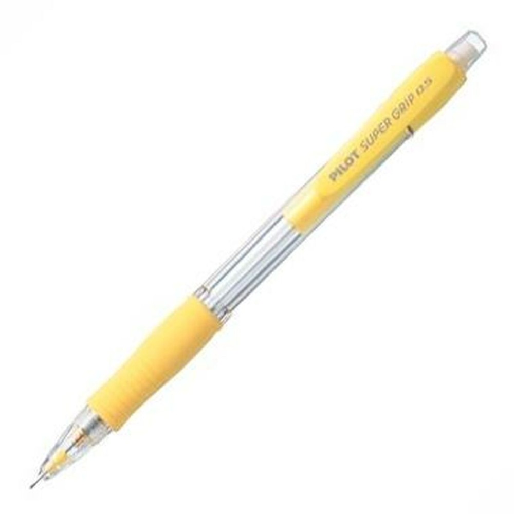 Pencil Lead Holder Pilot Super Grip Yellow 0,5 mm (12 Units)