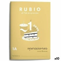 Maths exercise book Rubio Nº1A A5 Spanish 20 Sheets (10Units)