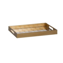 Tablett für Snacks Gold PVC Kristall 45 x 31 x 4,2 cm (2 Stück)