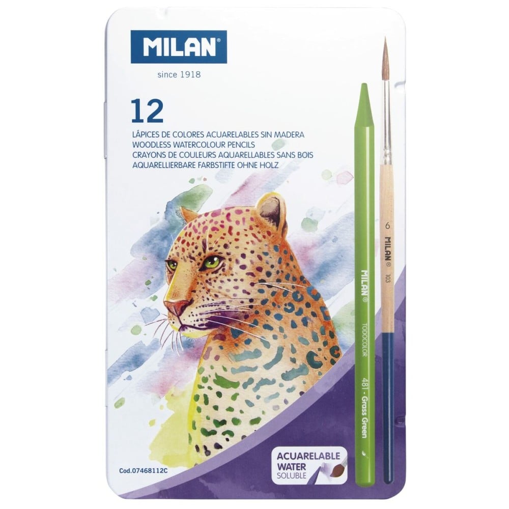 crayons de couleurs pour aquarelle Milan Multicouleur