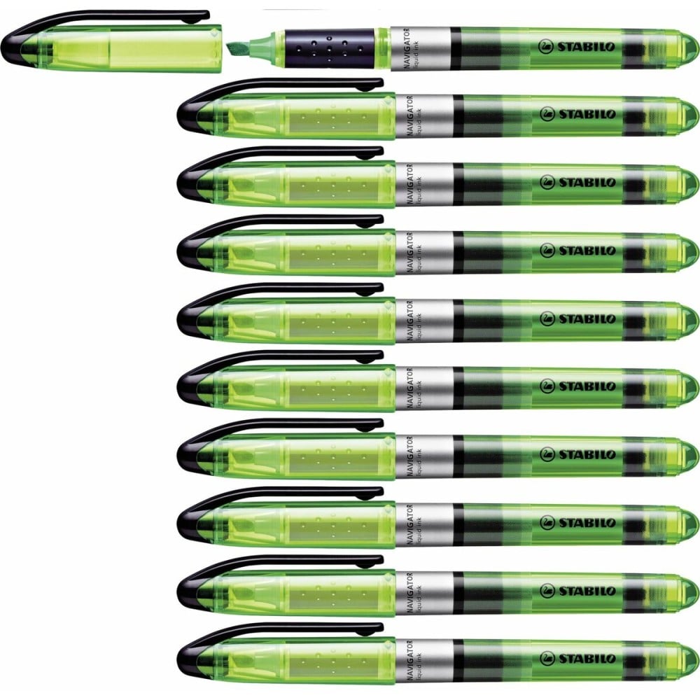 Marqueur fluorescent Stabilo Navigator Vert 10 Pièces (1 Unités)