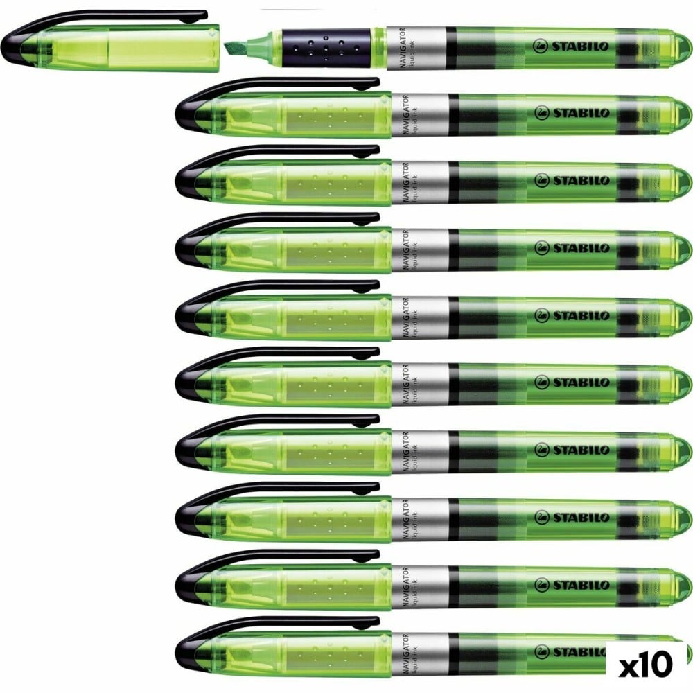 Marqueur fluorescent Stabilo Navigator Vert 10 Pièces (1 Unités)