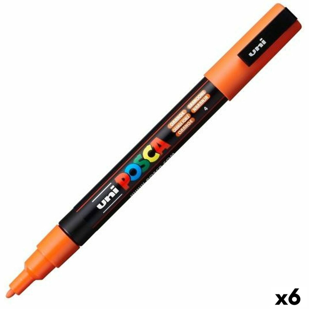 Marqueur POSCA PC-3M Orange (6 Unités)