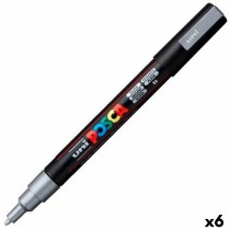 Marqueur POSCA PC-3M Argenté (6 Unités)