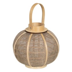 Lantern Candleholder Lantern Beige Jute 26 x 26 x 23,5 cm