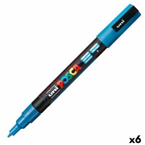 Marqueur POSCA PC-3ML Bleu Bleu clair (6 Unités)