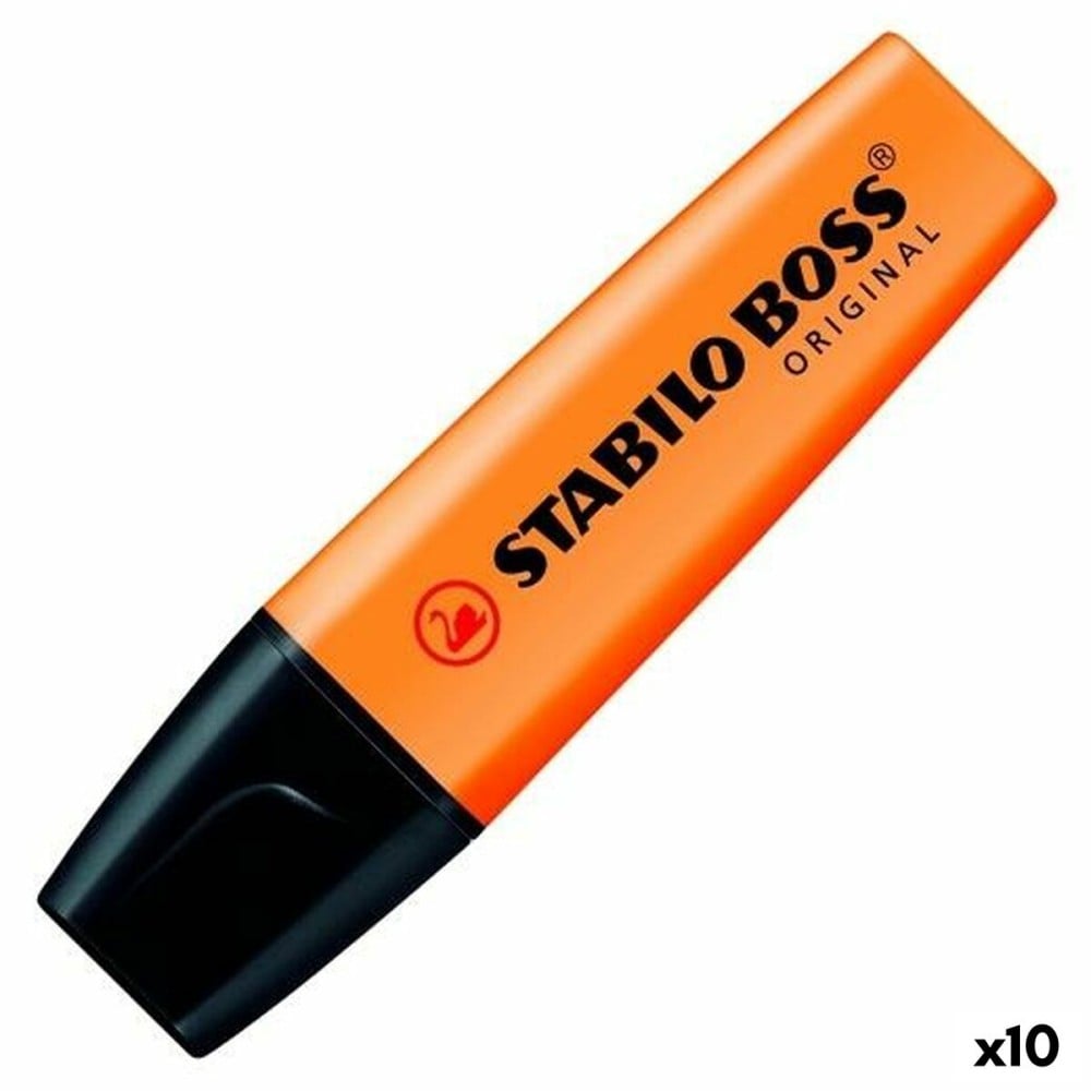 Marqueur fluorescent Stabilo Boss Orange 10 Pièces (10 Unités)