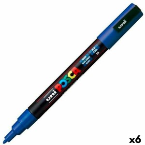 Marqueur POSCA PC-3M Bleu (6 Unités)