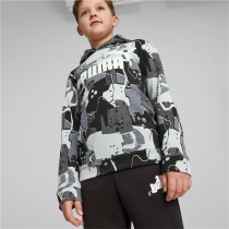 Jungen Sweater mit Kapuze Puma Essentials+ Street Art Schwarz Grau