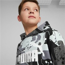 Sweat à capuche enfant Puma Essentials+ Street Art Noir Gris