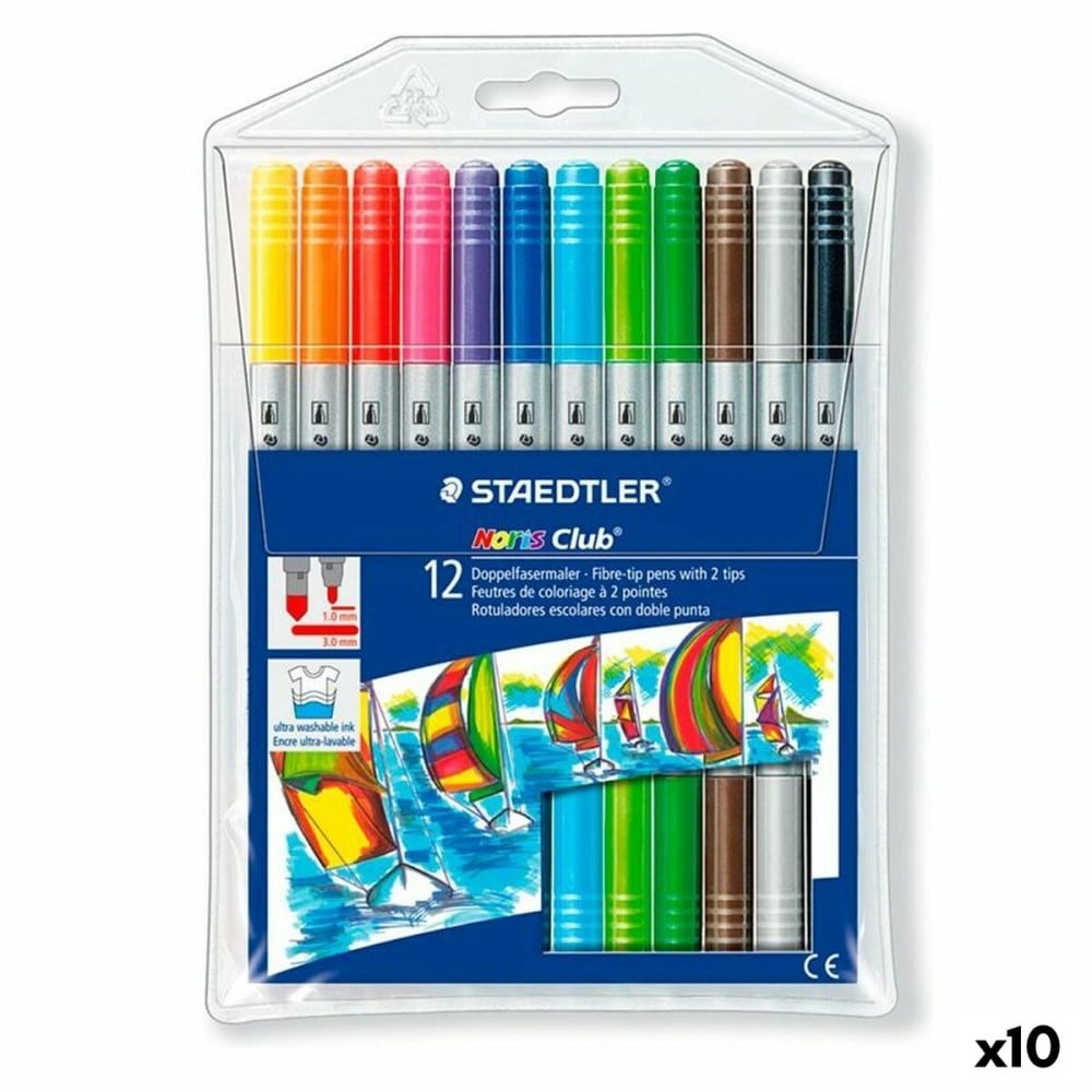 Marker-Set Staedtler Noris Club Zweifachem Ende Bunt (10 Stück)