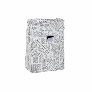 Sac à goûter DKD Home Decor Thermique Blanc Noir 20 x 10 x 28 cm