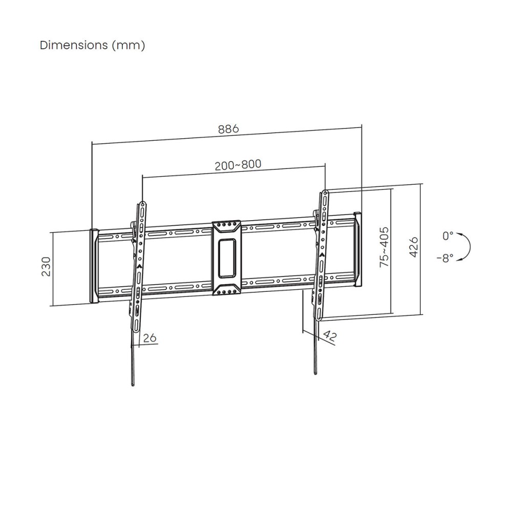TV Mount Aisens WT100T-367 43" 100" 75 Kg