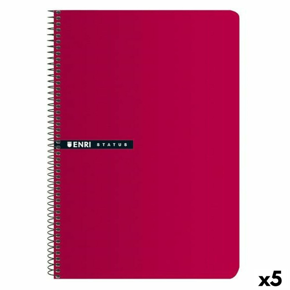 Cahier ENRI Rouge 21,5 x 15,5 cm (5 Unités)