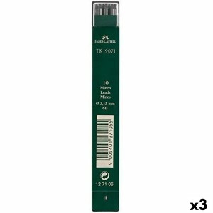 Recharge de mine Faber-Castell Bois 3 Pièces 6B