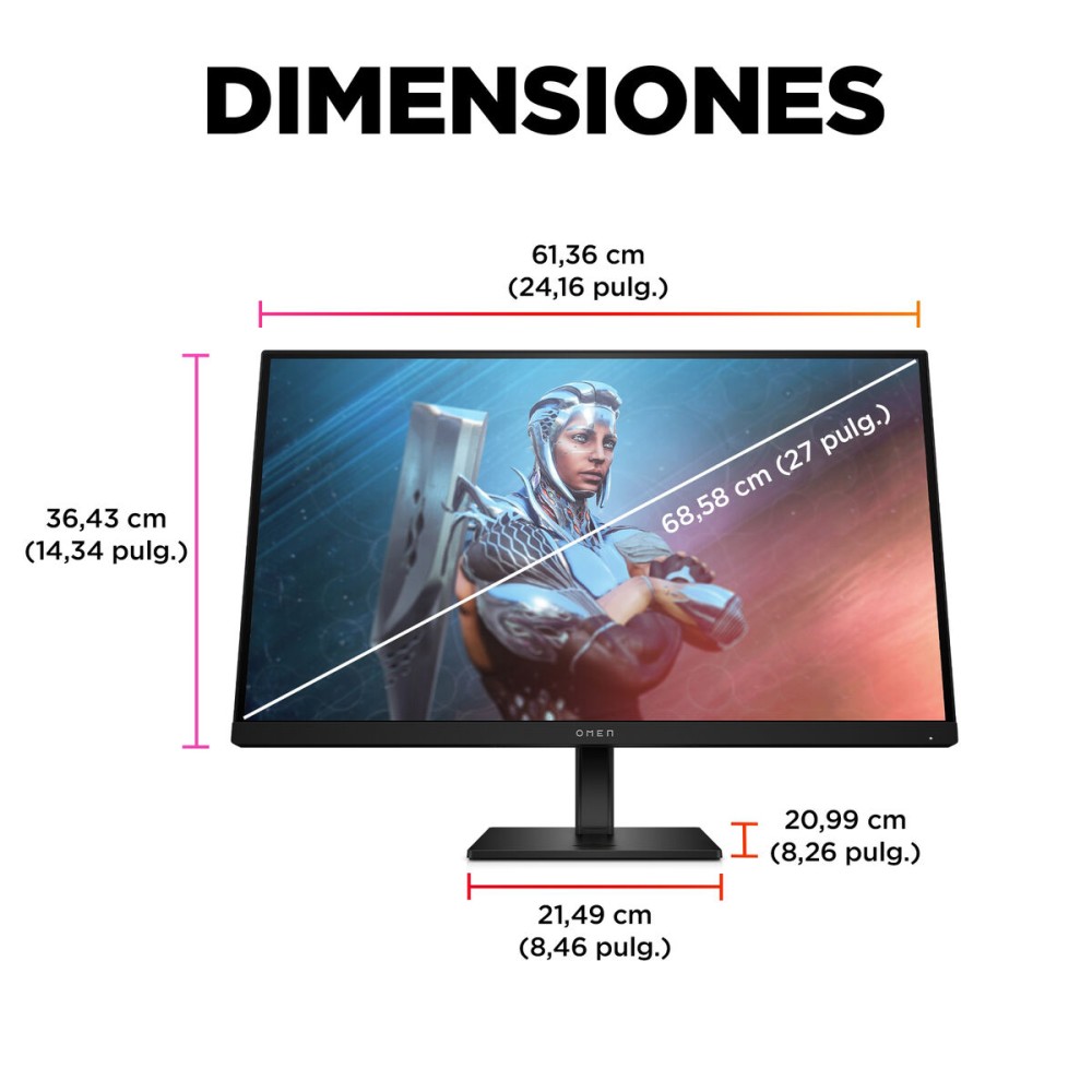 Monitor Gaming HP 780F9E9ABB Full HD 27"