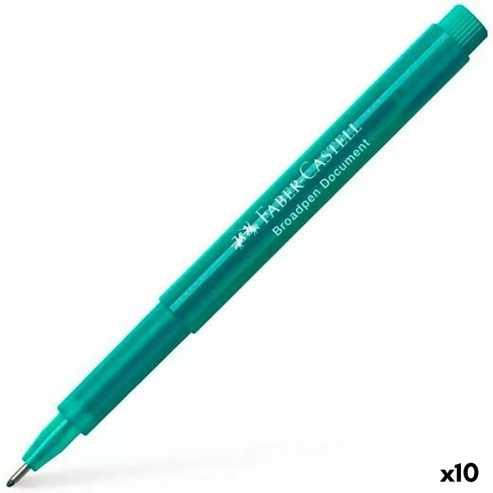 Feutres Faber-Castell Broadpen Document Turquoise (10 Unités)