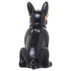 Deko-Figur Alexandra House Living Schwarz Gold Kunststoff Brillen Hund 19 x 27 x 26 cm