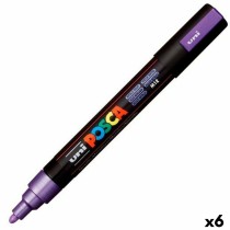 Felt-tip pens POSCA PC-5M Violet (6 Units)