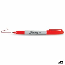 Permanent marker Sharpie Fine Point Red (12 Units)