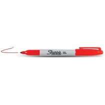 Marqueur permanent Sharpie Fine Point Rouge (12 Unités)