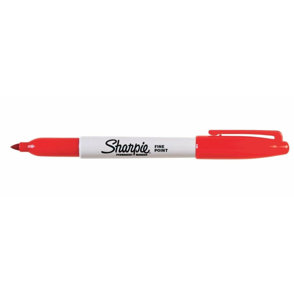 Dauermarker Sharpie Fine Point Rot (12 Stück)