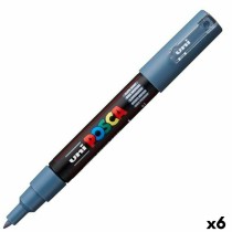 Felt-tip pens POSCA PC-1M Dark grey (6 Units)