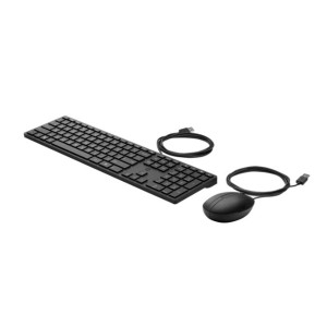 Tastatur mit Maus HP 9SR36UT Schwarz Qwerty Spanisch